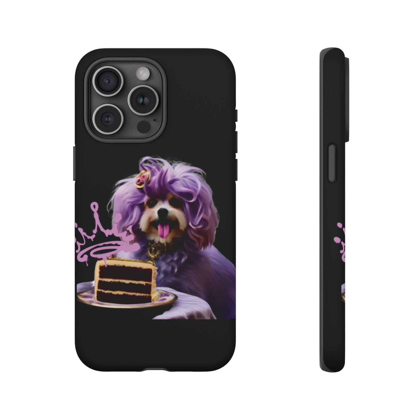 Marie Antoinette Style Dog With Cake Phone Case  for I Phone and Galaxy