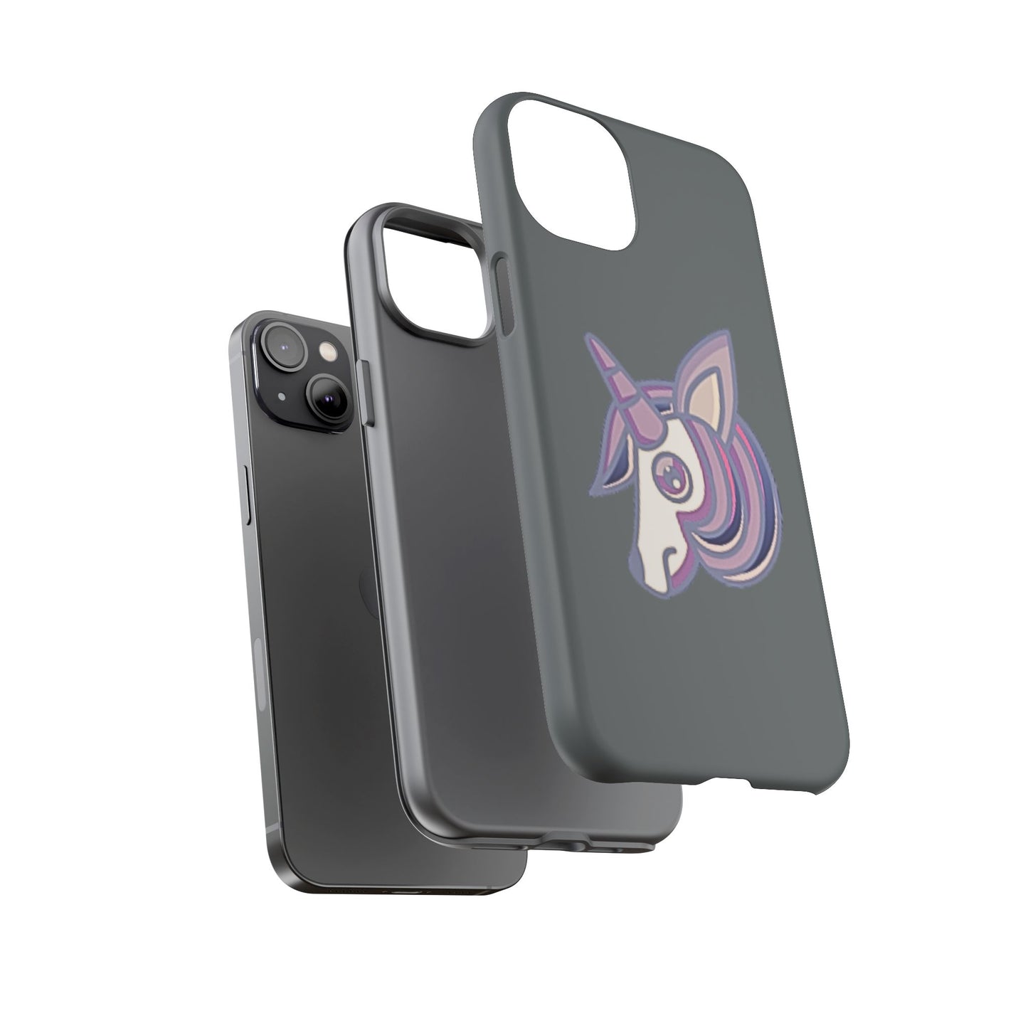 Gothic Unicorn Hard Phone Case for I Phone and Galaxy