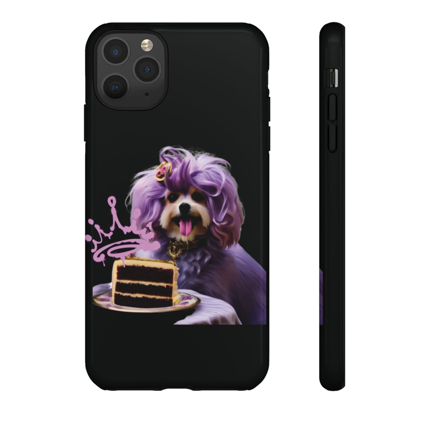 Marie Antoinette Style Dog With Cake Phone Case  for I Phone and Galaxy