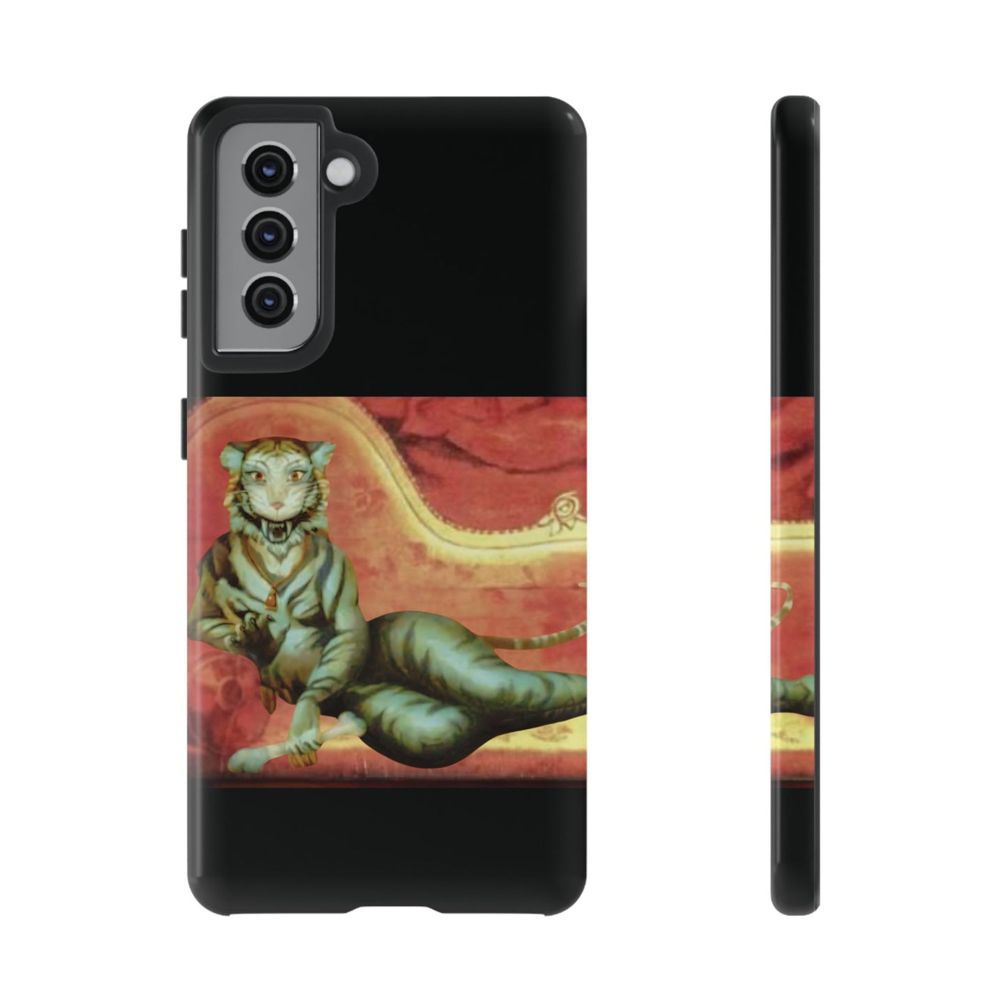 Phone Case - Tiger Lady Changing Portrait Disney Haunted Mansion Hallway Galaxy and iPhone