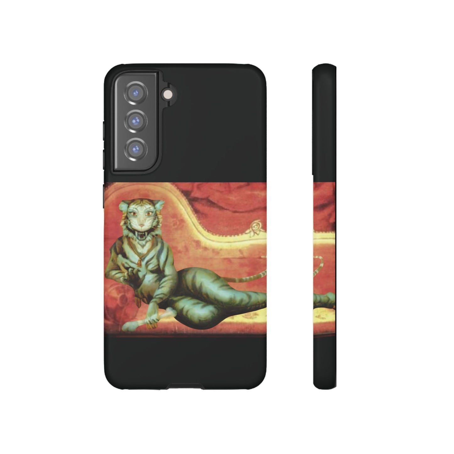 Phone Case - Tiger Lady Changing Portrait Disney Haunted Mansion Hallway Galaxy and iPhone