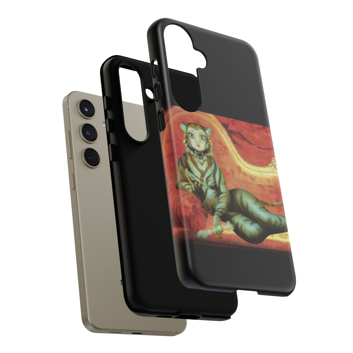 Phone Case - Tiger Lady Changing Portrait Disney Haunted Mansion Hallway Galaxy and iPhone