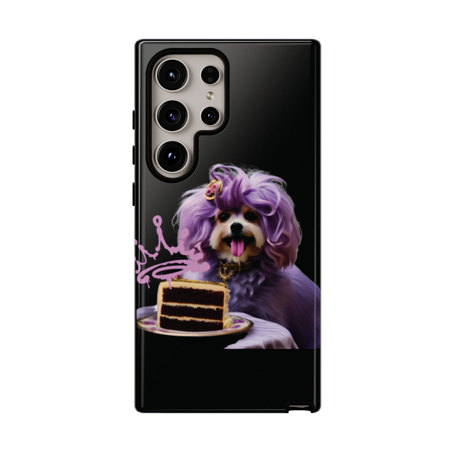 Marie Antoinette Style Dog With Cake Phone Case  for I Phone and Galaxy