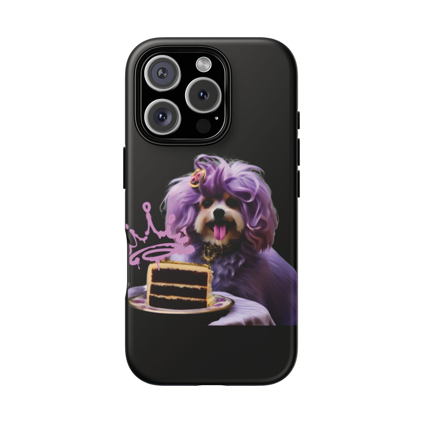 Marie Antoinette Style Dog With Cake Phone Case  for I Phone and Galaxy