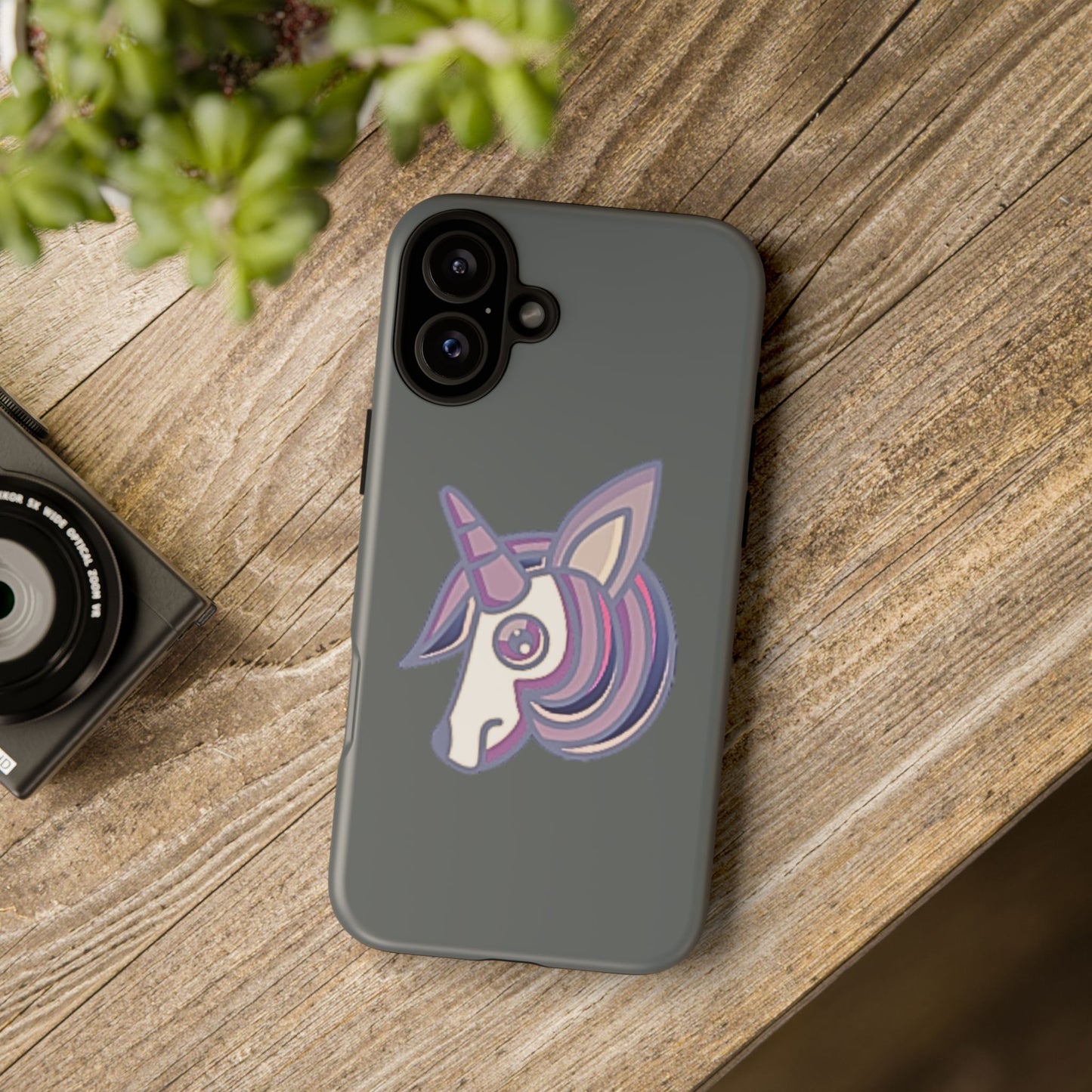 Gothic Unicorn Hard Phone Case for I Phone and Galaxy