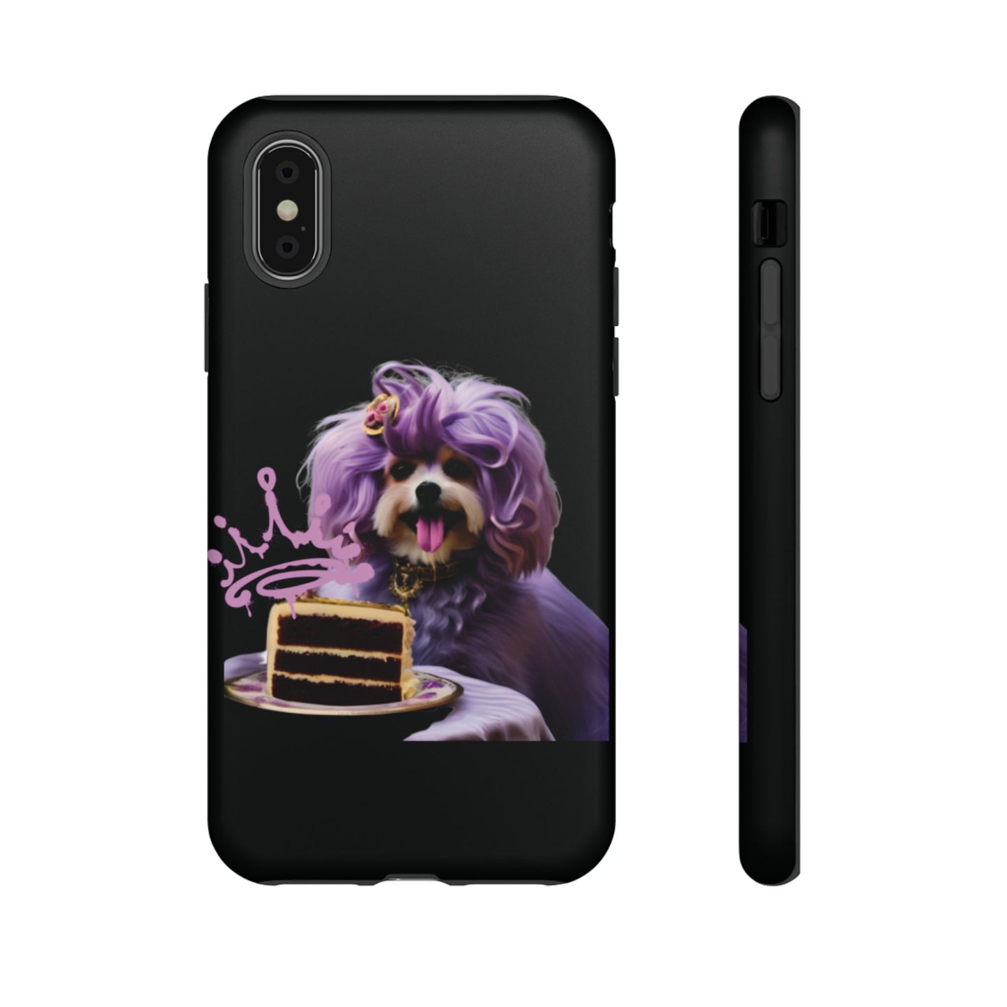 Marie Antoinette Style Dog With Cake Phone Case  for I Phone and Galaxy