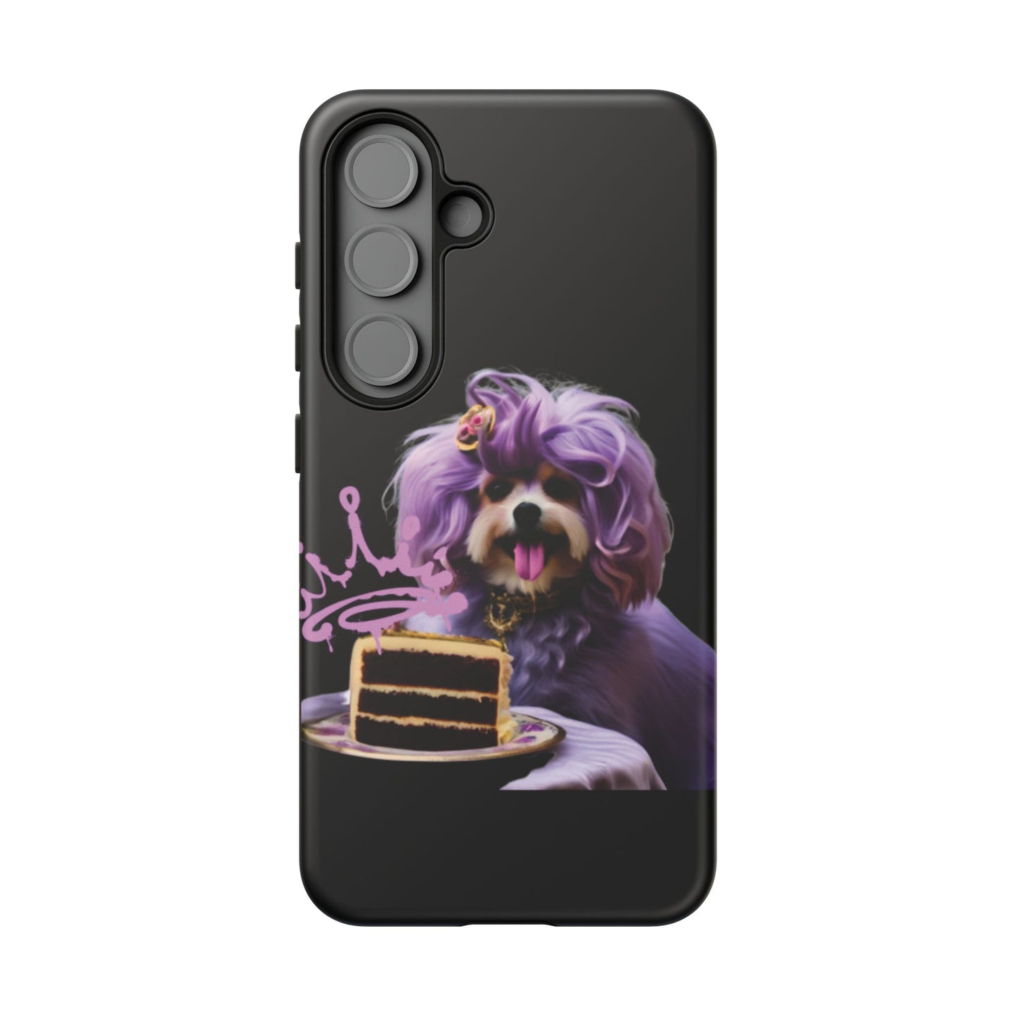 Marie Antoinette Style Dog With Cake Phone Case  for I Phone and Galaxy