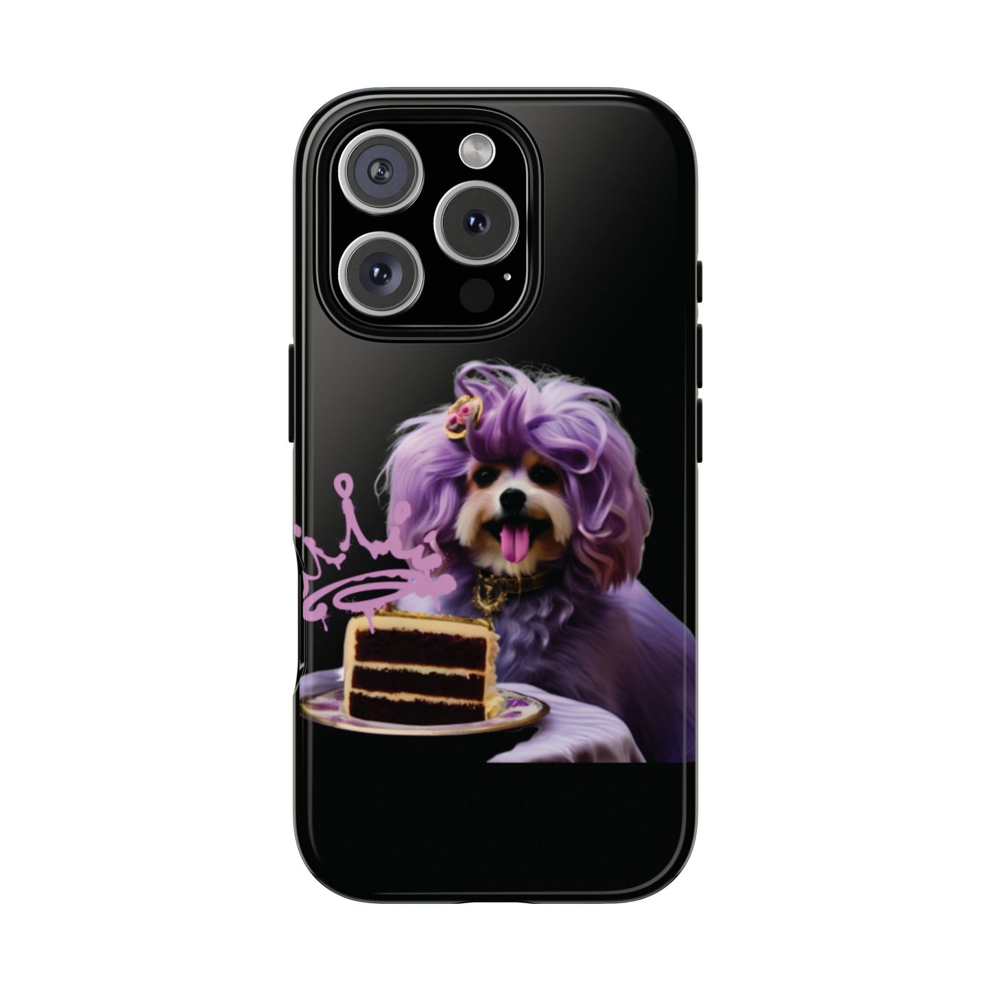 Marie Antoinette Style Dog With Cake Phone Case  for I Phone and Galaxy