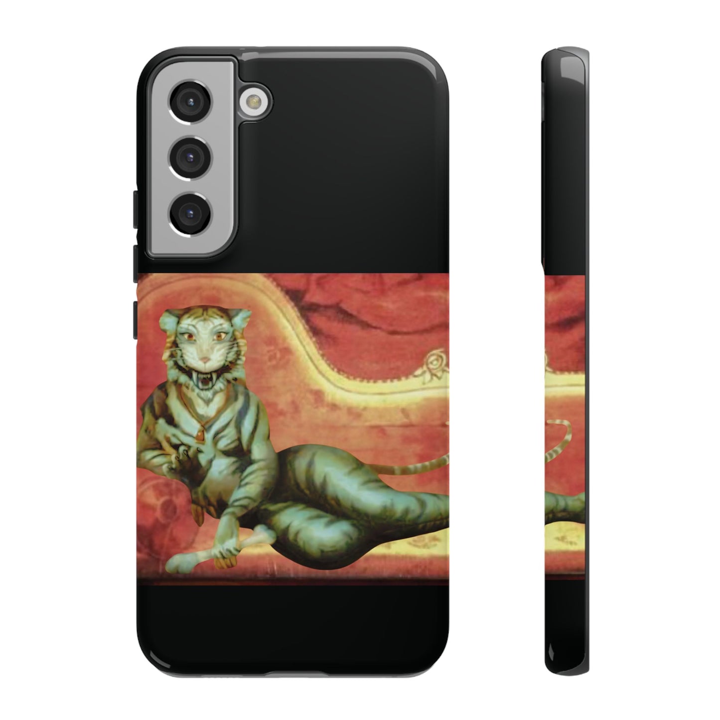 Phone Case - Tiger Lady Changing Portrait Disney Haunted Mansion Hallway Galaxy and iPhone