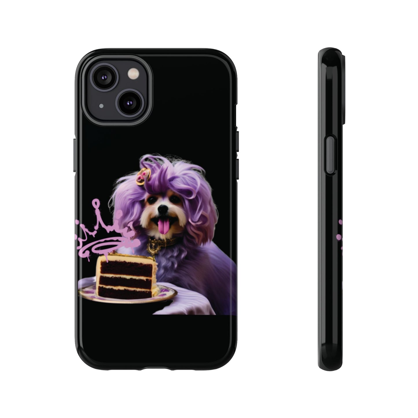 Marie Antoinette Style Dog With Cake Phone Case  for I Phone and Galaxy