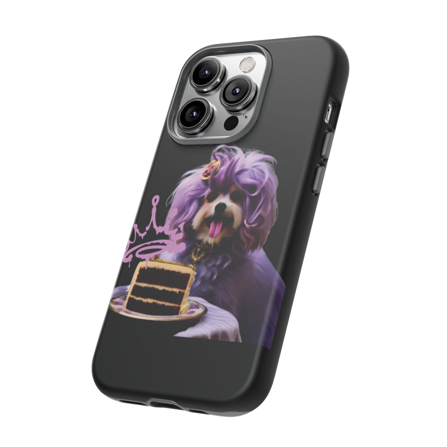 Marie Antoinette Style Dog With Cake Phone Case  for I Phone and Galaxy