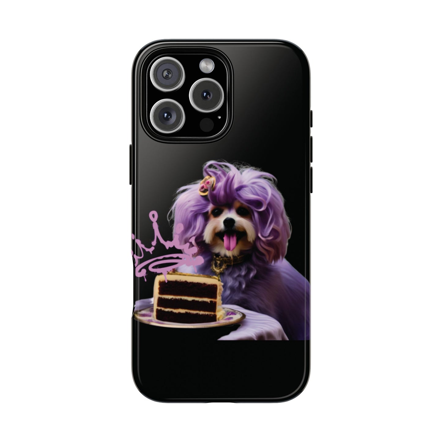 Marie Antoinette Style Dog With Cake Phone Case  for I Phone and Galaxy