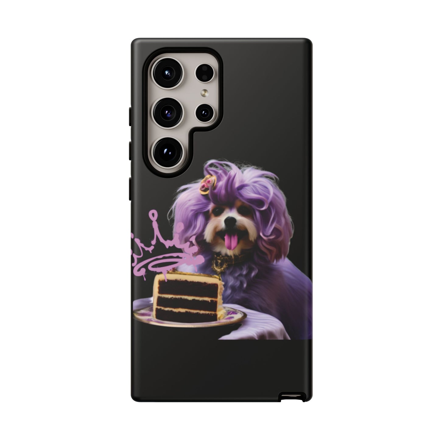 Marie Antoinette Style Dog With Cake Phone Case  for I Phone and Galaxy