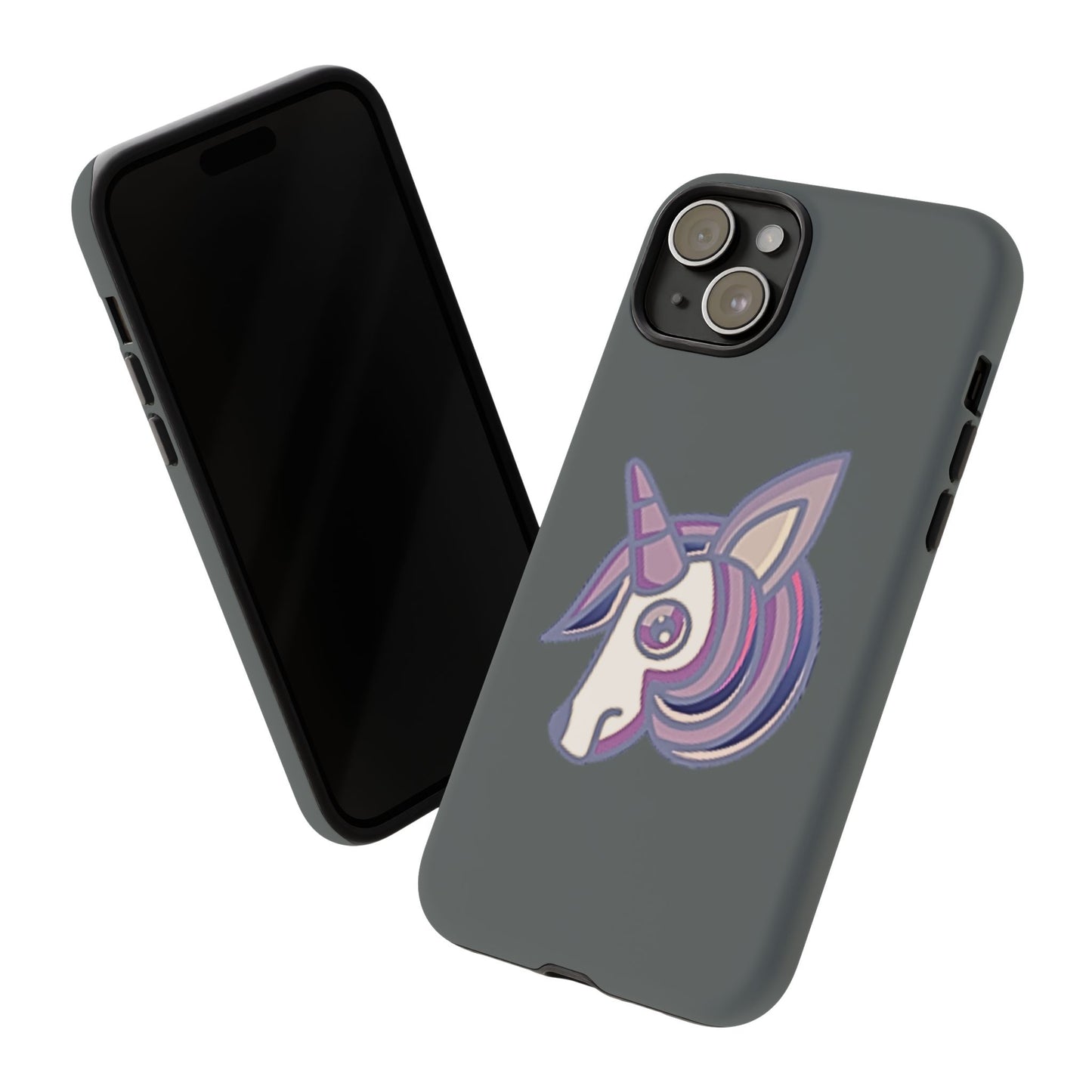 Gothic Unicorn Hard Phone Case for I Phone and Galaxy