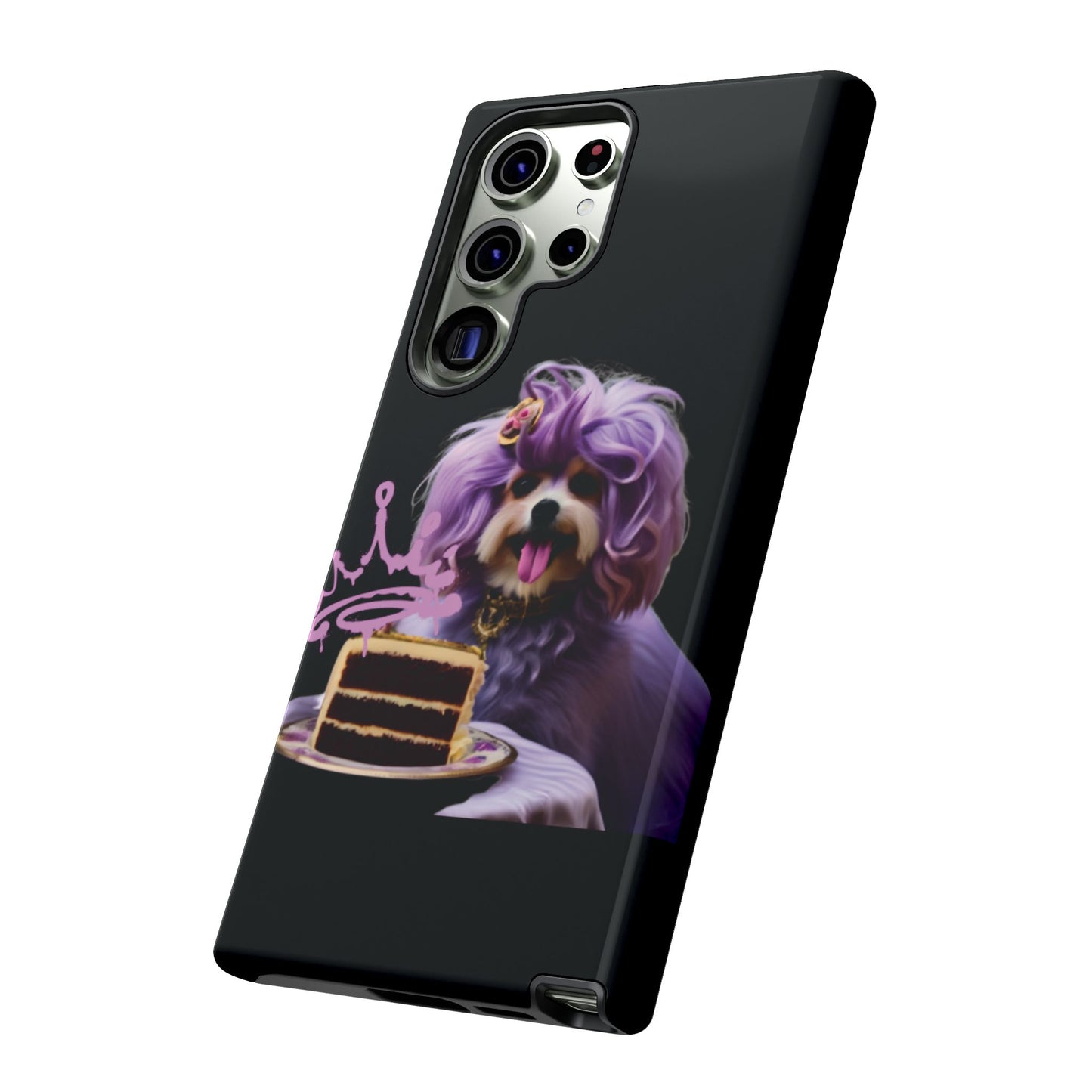 Marie Antoinette Style Dog With Cake Phone Case  for I Phone and Galaxy