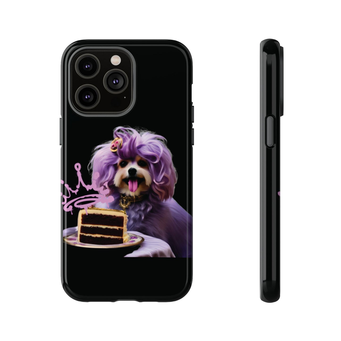 Marie Antoinette Style Dog With Cake Phone Case  for I Phone and Galaxy