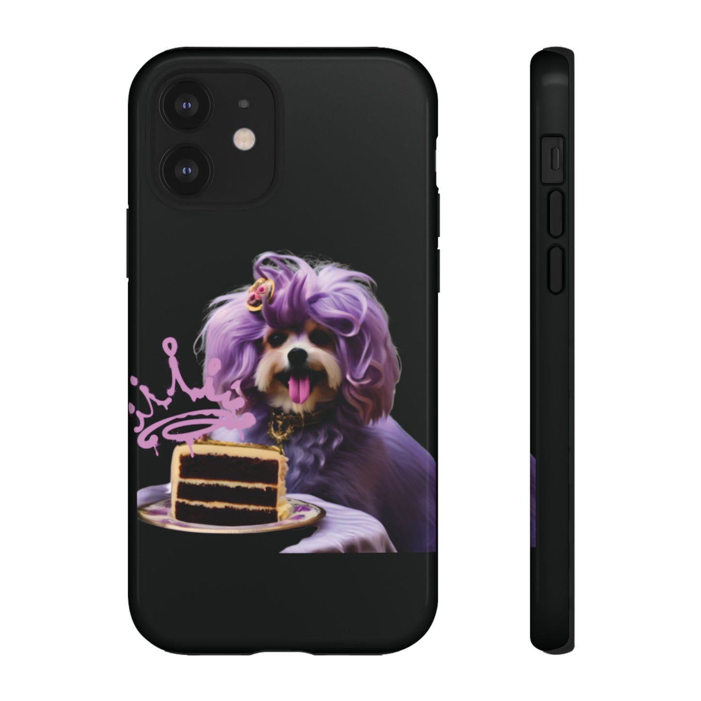 Marie Antoinette Style Dog With Cake Phone Case  for I Phone and Galaxy