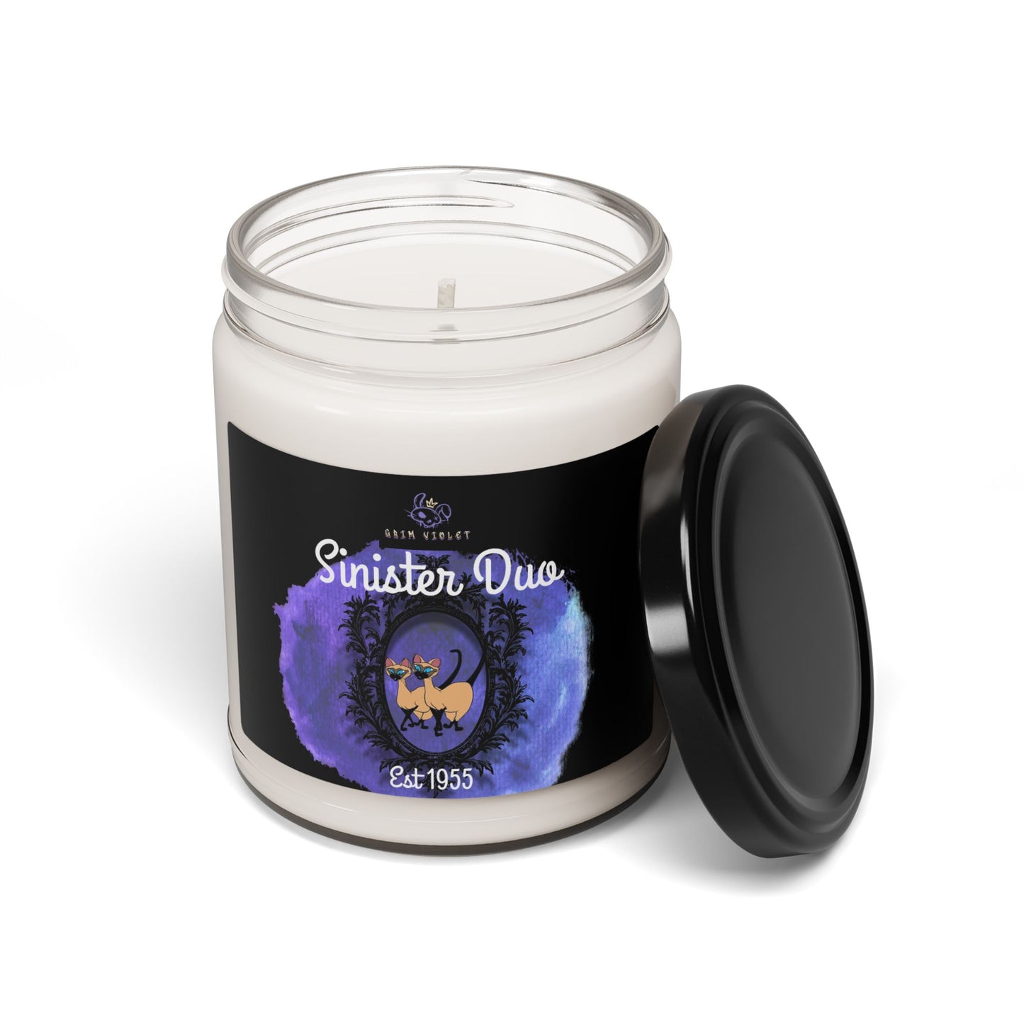 Soy Candle - Sinister Duo Scented Candle, Disney Si and Am Candle, 9oz Candle, Magical Candle Gift, Disney Lover