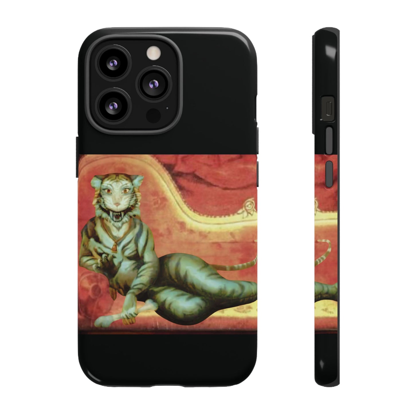 Phone Case - Tiger Lady Changing Portrait Disney Haunted Mansion Hallway Galaxy and iPhone