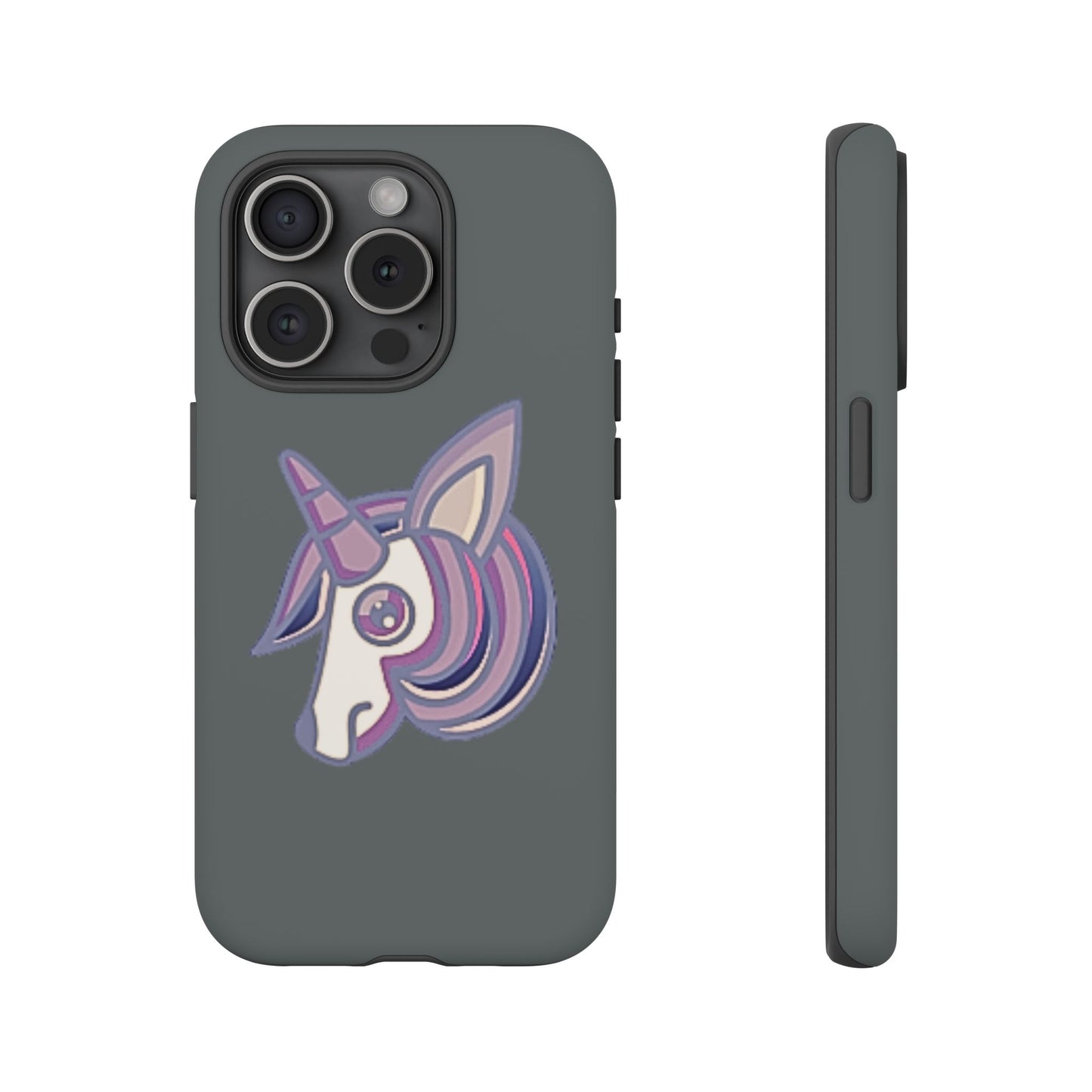 Gothic Unicorn Hard Phone Case for I Phone and Galaxy