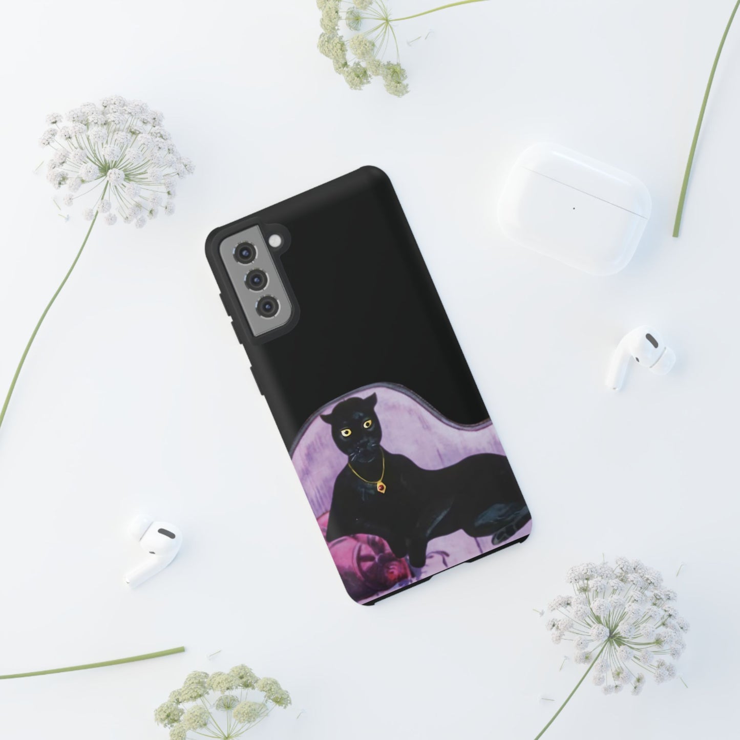 Haunted Mansion Panther Cat Lady Phone Case IPhone and Galaxy