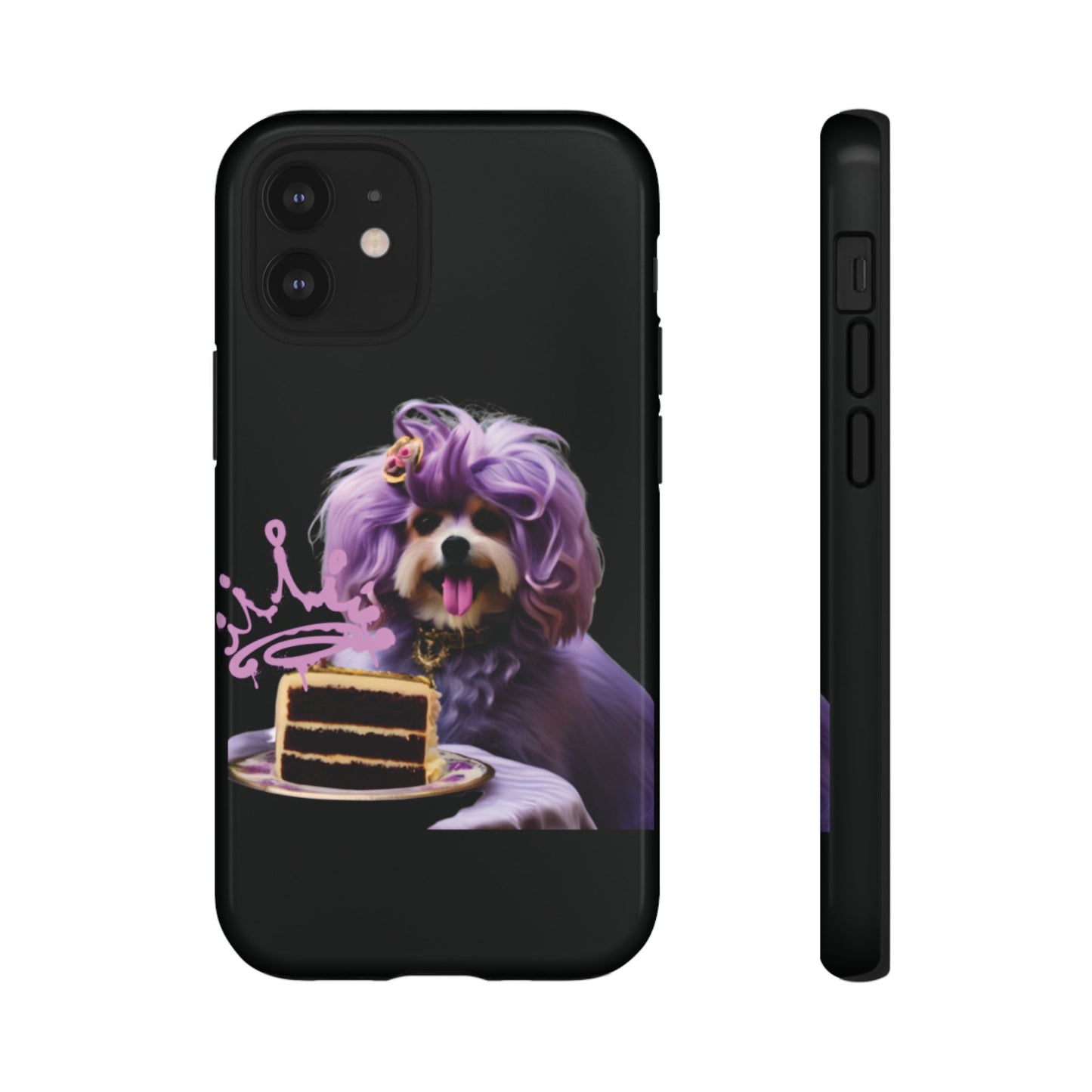 Marie Antoinette Style Dog With Cake Phone Case  for I Phone and Galaxy