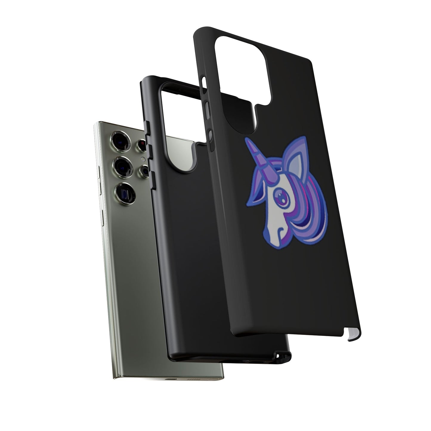 Gothic Unicorn Hard Phone Case for I Phone and Galaxy