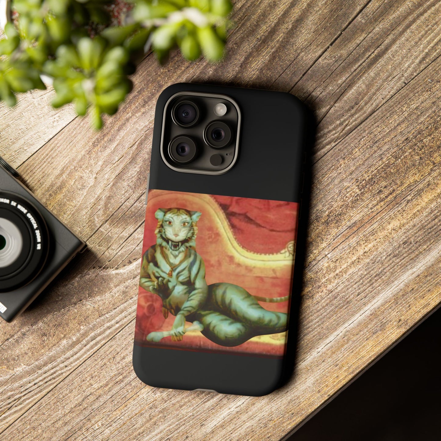 Phone Case - Tiger Lady Changing Portrait Disney Haunted Mansion Hallway Galaxy and iPhone