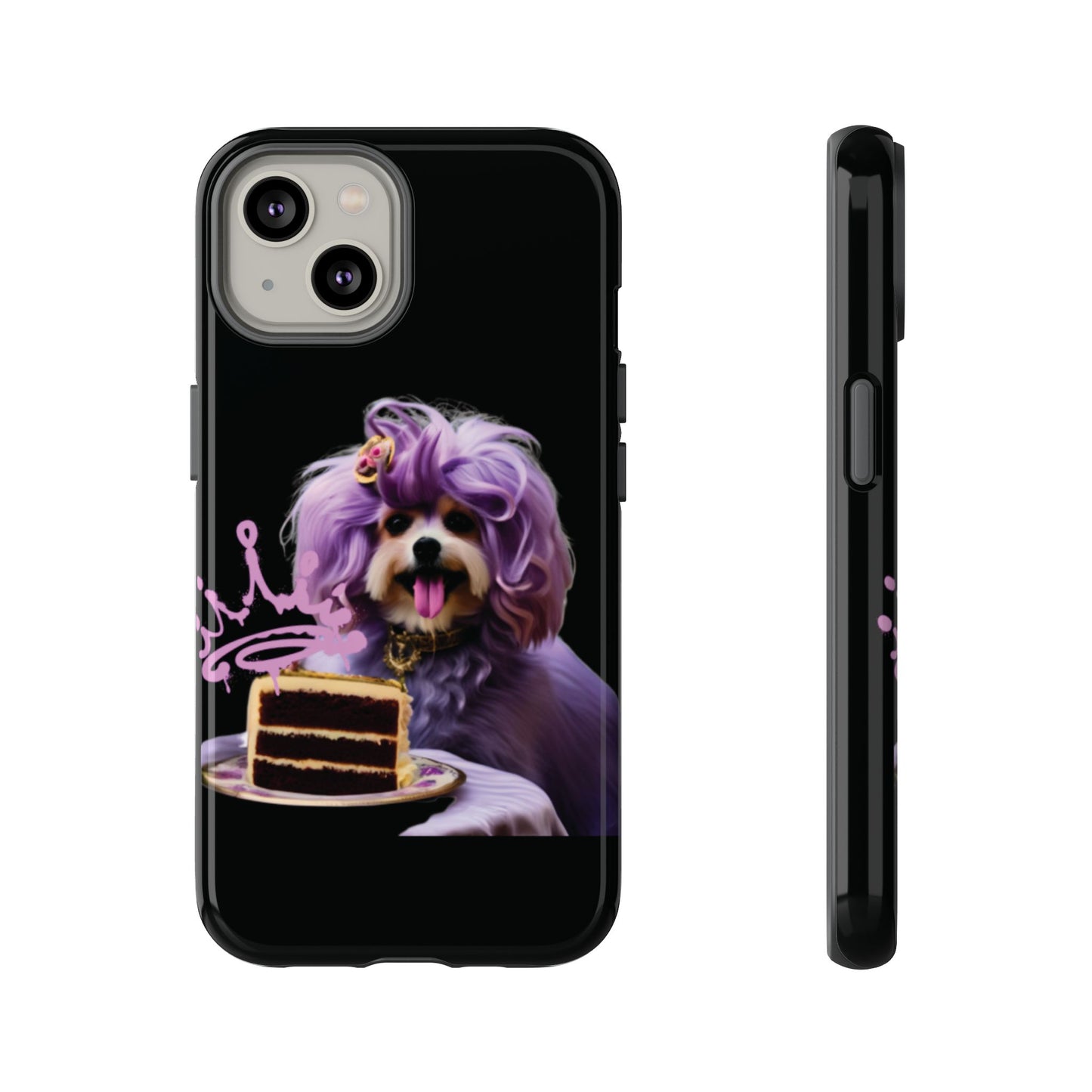 Marie Antoinette Style Dog With Cake Phone Case  for I Phone and Galaxy