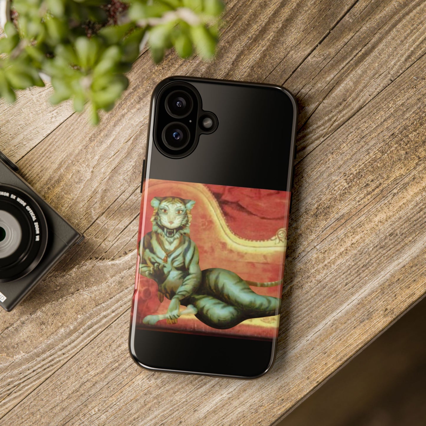 Phone Case - Tiger Lady Changing Portrait Disney Haunted Mansion Hallway Galaxy and iPhone