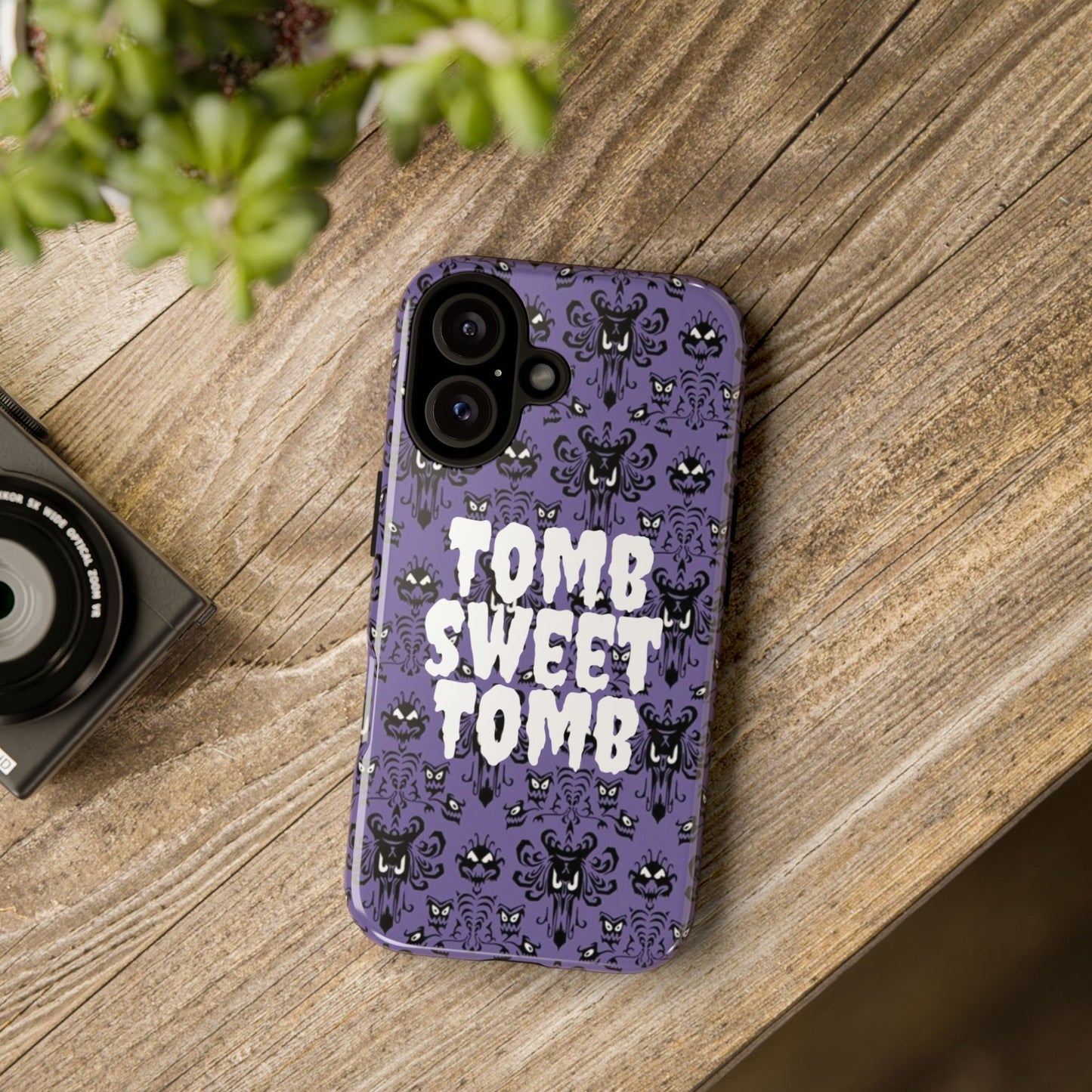 Phone Case - Disney Haunted Mansion Wallpaper Tomb Sweet Tomb