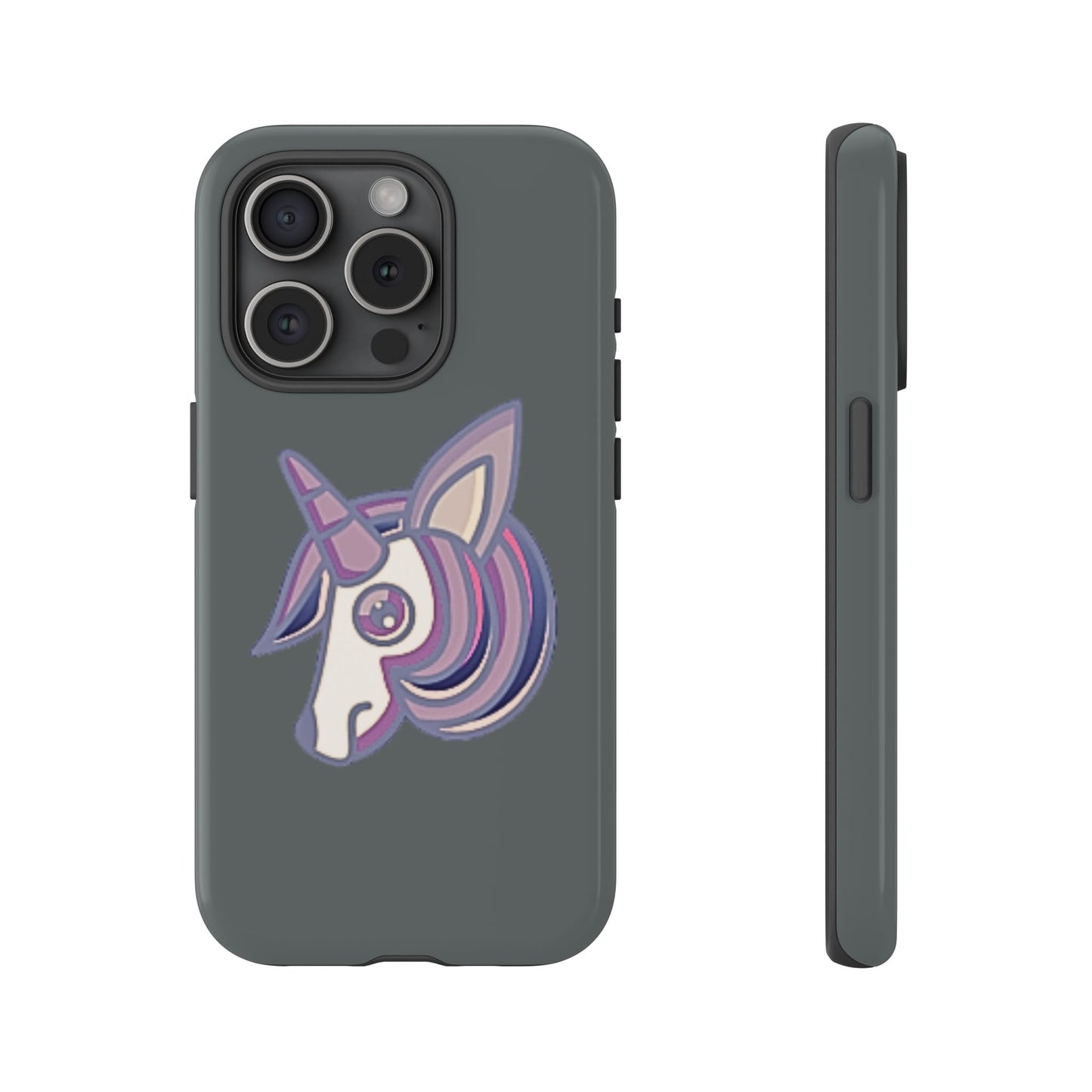 Gothic Unicorn Hard Phone Case for I Phone and Galaxy