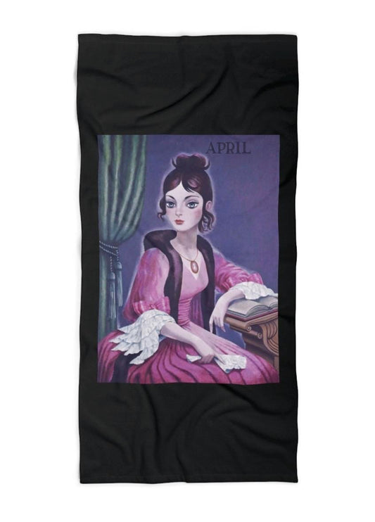 April Haunted Mansion Beach Pool Towel