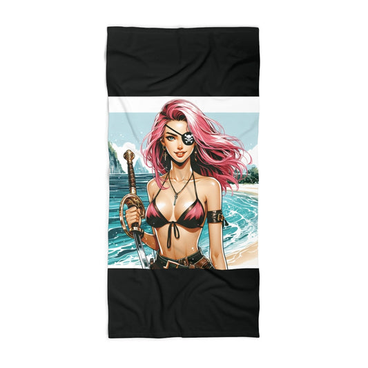 Beach Towel - Pirate Girl Beach Pool Towel